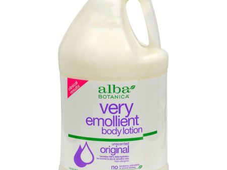 Alba Botanica Very Emollient Body Lotion Original Unscented - 1 Gallon For Discount