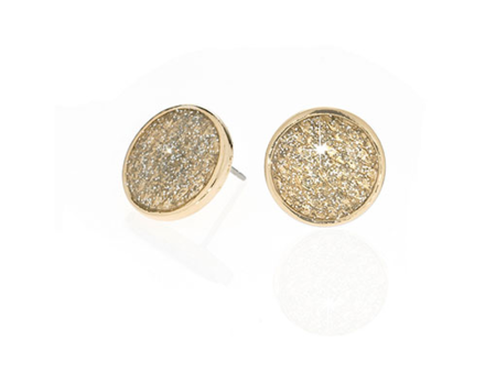 Stardust Gold Snakeskin Button Earrings For Cheap