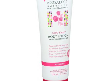 Andalou Naturals Soothing Body Lotion - 1000 Roses - 8 Oz For Discount