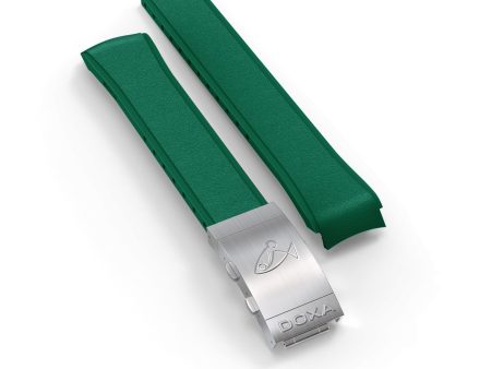 Rubber strap with folding clasp, Green Online