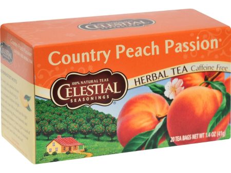 Celestial Seasonings Herbal Tea Caffeine Free Country Peach Passion - 20 Tea Bags - Case Of 6 Discount