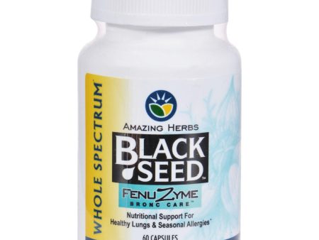 Amazing Herbs Black Seed Fenuzyme Bronc Care - 60 Capsules Sale