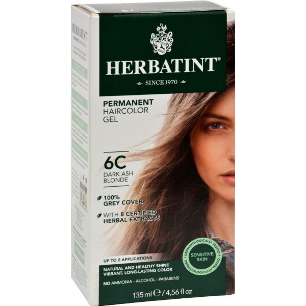 Herbatint Permanent Herbal Haircolour Gel 6c Dark Ash Blonde - 135 Ml Cheap