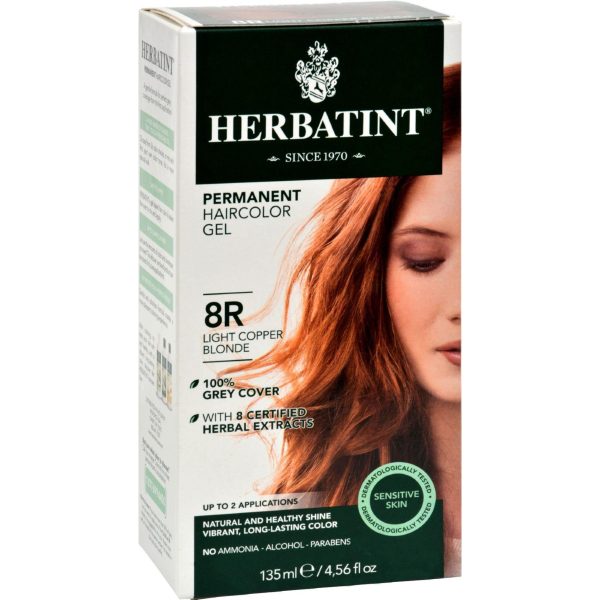 Herbatint Permanent Herbal Haircolour Gel 8r Light Copper Blonde - 135 Ml Hot on Sale