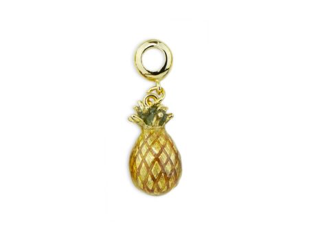 Pineapple Gold Tone Drop Charm For Discount