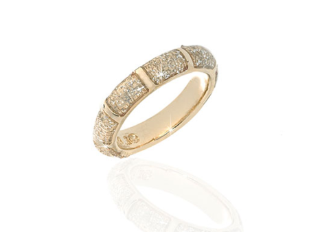 Gold Stardust Segmented Bamboo Ring Online