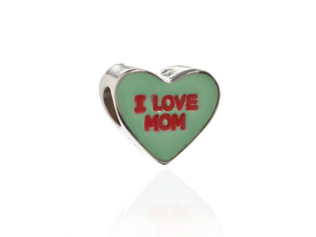 ME ME™ Green I LOVE MOM Candy Heart Charm Online