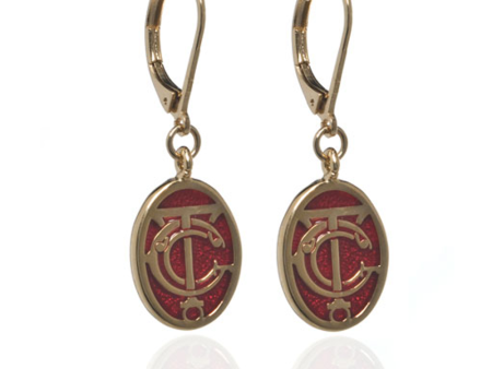 Grand Central Red Goldtone Drop Earrings Online