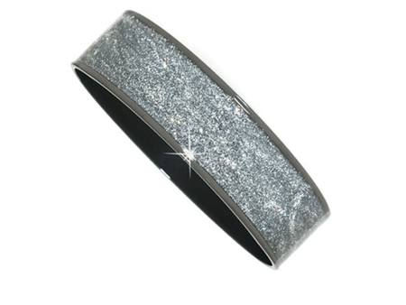 Hematite Stardust Thick Bangle Fashion