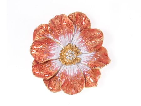 Large Double Rose Brooch With Melon Flower For Discount