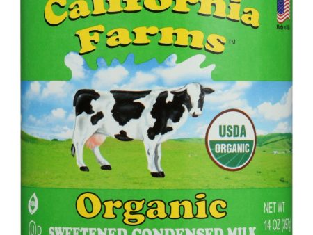 California Farms Condensed Milk - Organic - Sweetened - 14 Oz - Case Of 24 on Sale