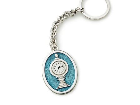 Grand Central Celestial Blue Silvertone Clock Keyring For Discount