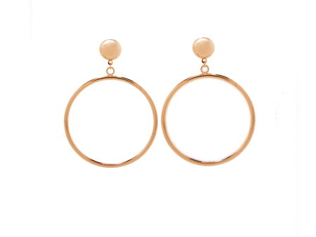 Door Knocker Hoop Earring Rose Gold Tone. Sale