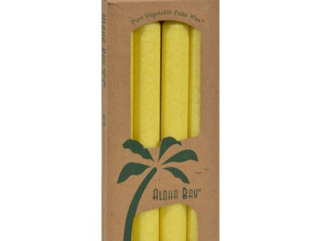 Aloha Bay Palm Tapers Yellow Candle Unscented - 4 Candles Online