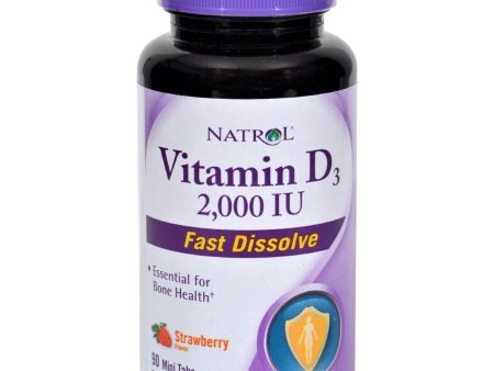 Natrol Vitamin D3 Wild Cherry - 2000 Iu - 90 Mini Tablets Discount