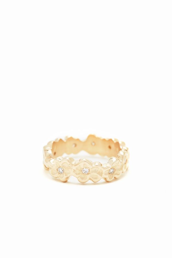 Eternity Forget Me Not Ring 14K Yellow Gold Online Hot Sale