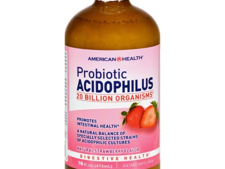 American Health Acidophilus Natural Strawberry - 16 Fl Oz Online Sale