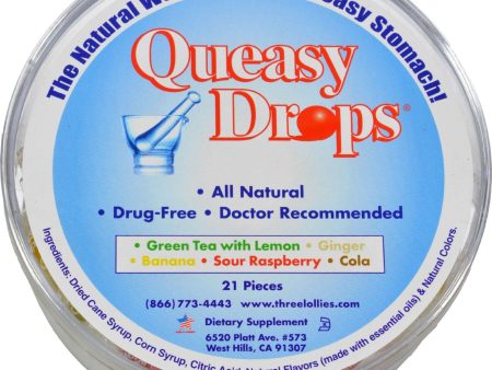 Three Lollies Queasy Drops - Container - 21 Pack Online Hot Sale