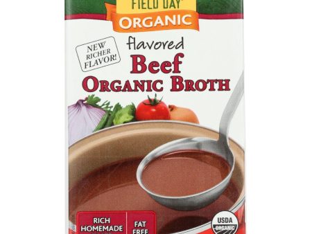 Field Day Broth - Organic - Flavored Beef - 32 Oz - Case Of 12 For Sale