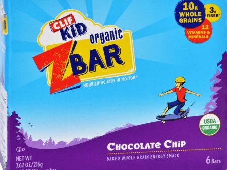 Clif Kid Zbar - Organic - Chocolate Chip - 7.62 Oz - Case Of 12 Discount