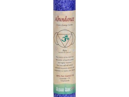 Aloha Bay Chakra Pillar Candle Abundance Indigo - 1 Candle For Discount