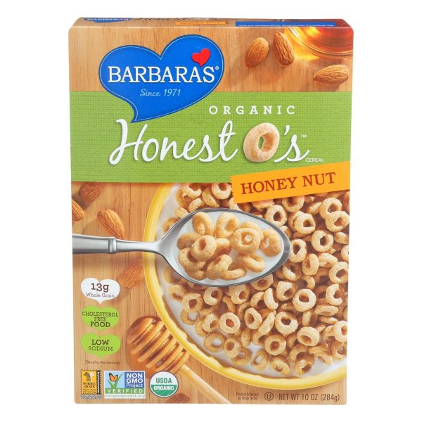 Barbara s Bakery Honest O s Cereal - Honey Nut - Case Of 6 - 10 Oz. Online Sale