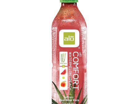 Alo Original Comfort Aloe Vera Juice Drink - Watermelon And Peach - Case Of 12 - 16.9 Fl Oz. on Sale