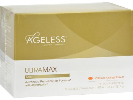 Ageless Foundation Ultramax Gold With Alphatrophin Valencia Orange - 22 Packets Fashion