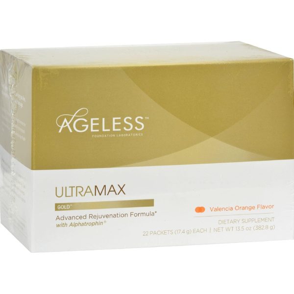 Ageless Foundation Ultramax Gold With Alphatrophin Valencia Orange - 22 Packets Fashion