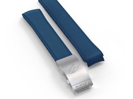 Rubber strap with folding clasp, Navy blue For Cheap