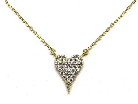 Small Heart Pave Necklace For Cheap