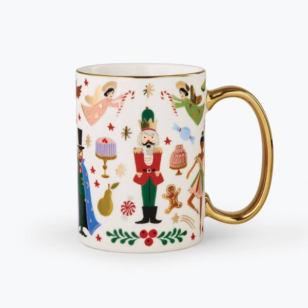 Nutcracker Porcelain Mug With Gold Handle Discount