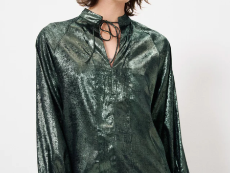 Andrija Metallic Blouse Online now