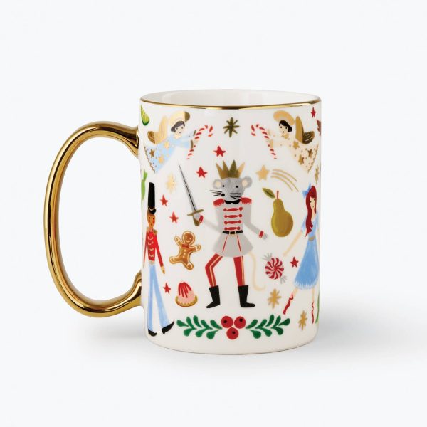 Nutcracker Porcelain Mug With Gold Handle Discount