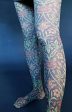 Rose and Lily by William Morris Printed Art Tights Fashion