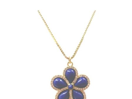 Stone Flower Pendant Necklace Supply