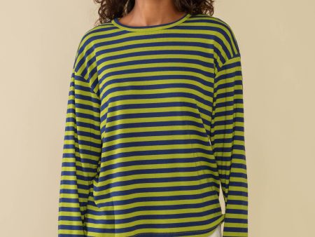 Culver Striped Rib Knit Long Sleeve Tee on Sale