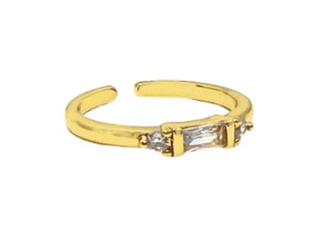 CZ Baguette Adjustable Ring Cheap