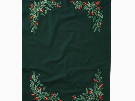 Willowberry Embroidered Tea Towel For Sale