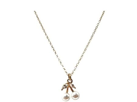 Freshwater Pearl & CZ Cherry Necklace Hot on Sale