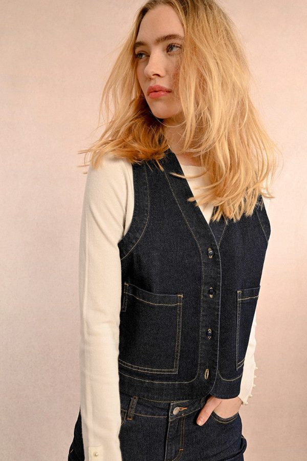 Sawyer Denim Vest Hot on Sale