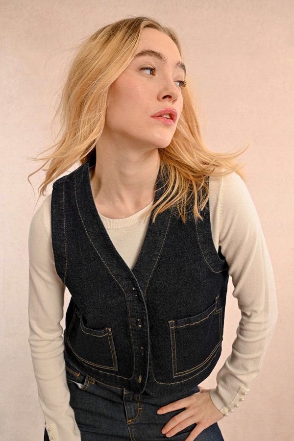 Sawyer Denim Vest Hot on Sale